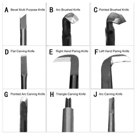 jerss 9Pcs Bonsai Tree Tool Set Drawing Knife Shaping Scraping Handle Wood Carving Tools Pruning Carving Knife Garden Bonsai Manganese Steel for 9 Pieces for Outdoor Garden Bonsai for Carved Wooden