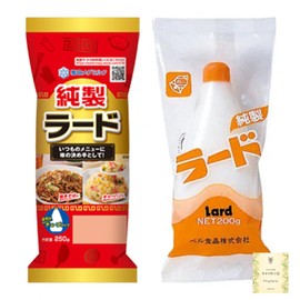 Genuine Lard Snow Mark, 8.8 oz (250 g) x 1, Bell Food, 7.1 oz (200 g) x 1, Set of 2, Tube, Eating Comparison Inankuru Salt