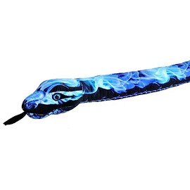 Wild Republic Snake Plush, Stuffed Animal, Plush Toy, Kids Gifts, Pet Snake, Blue Flames, 54 Inches