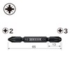 Vessel PZ142365 Double Ended Combination Bit, 2 Posi-Drive, PZ2 /