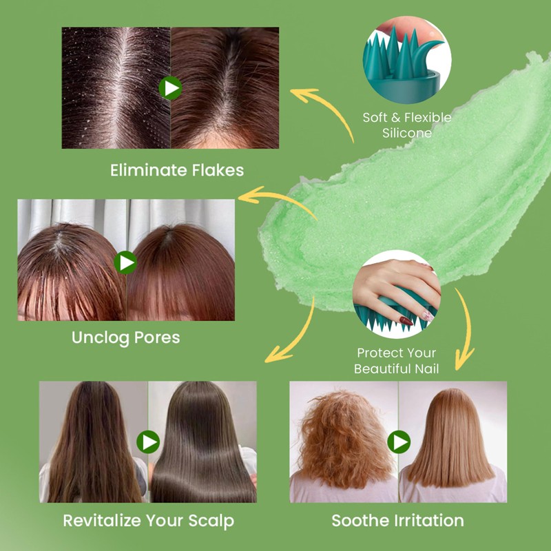 Scalp Scrub, Rosemary and Mint Scalp Scrub, Hair Treatment, Scalp