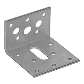 60mm x 40mm x 60mm Galvanised Adjustable Angle Brackets for Wood 2.5mm Thick Timber Steel - Zinc Plated Steel KR2 (Pack of 1)