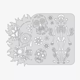 Wraith SprayWorks Day of the Dead - Reusable Airbrush Stencil Template