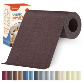 Linen Fabric Repair Tape Kit, 4" x 80" Self-Adhesive Couch Patch Repair Fabric Patches for Furniture, Clothes, Upholstery, Carpets, Chairs, Sofas, Pillows Dark Brown