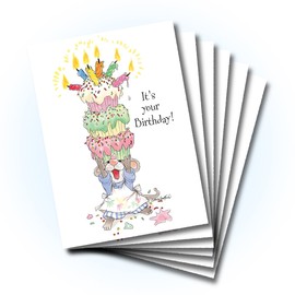 Suzy's Zoo Happy Birthday Greeting Card 6-Pack 10226