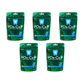 POs-Ca F Gum for Dentisty, Porca-F Pouch Type, 3.5 oz (100 g), Peppermint, 5 Bags Set