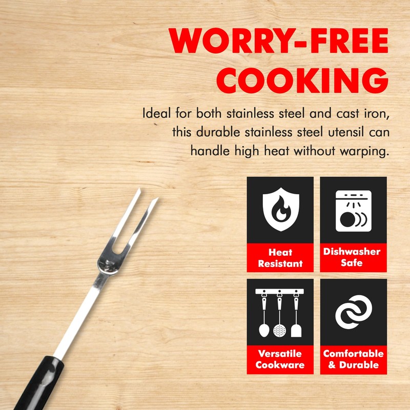 Chef Craft Select Meat Cooking Fork, 13 inch, Stainless Steel
