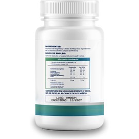 NAIMA Citrato y Glicinato de Magnesio 100 Cápsulas | Alta Absorción | Energía, Relajación y Bienestar | Puro, Natural, Sin Aditivos ni Conservantes