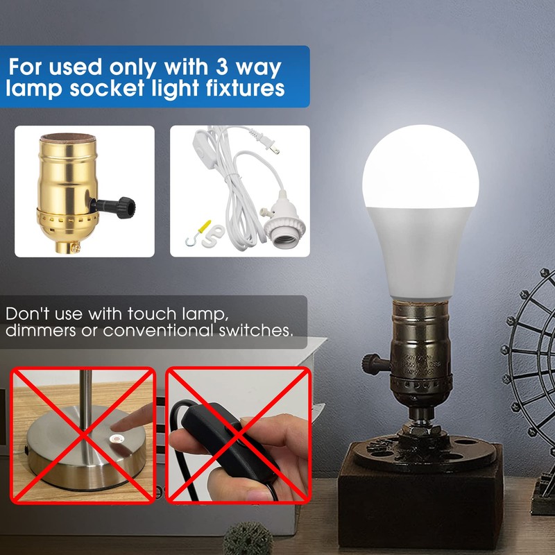 Briignite LED Light Bulbs, 𝟑𝐖𝐚𝐲 𝐋𝐄𝐃 𝐋𝐢𝐠𝐡𝐭 𝐁𝐮𝐥𝐛𝐬 50 100