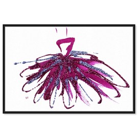 The Oliver Gal Artist Co. Fashion and Glam Wall Art Canvas Prints Dress Ballerina Home Décor, 30" x 20", Black Floating Frame