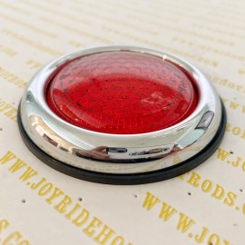 United Pacific 1937 Ford Tail Light Lens with Custom Chrome Bezel & Rubber Pad- 12V LED