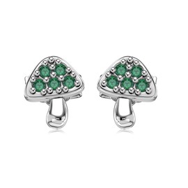 CUPENDA Mushroom Earrings 925 Sterling Silver Mushroom Cartilage Stud Earrings Jewellery for Women Mushroom Lovers