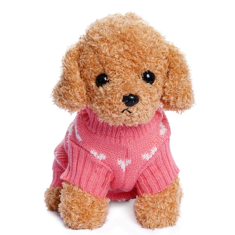 Dxhycc Dog Knitted Sweater Dog Heart Sweater Puppy Sweater Warm