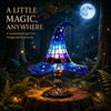 Halloween Witch Hat LED Lamp USB Powered Gothic Resin Desktop