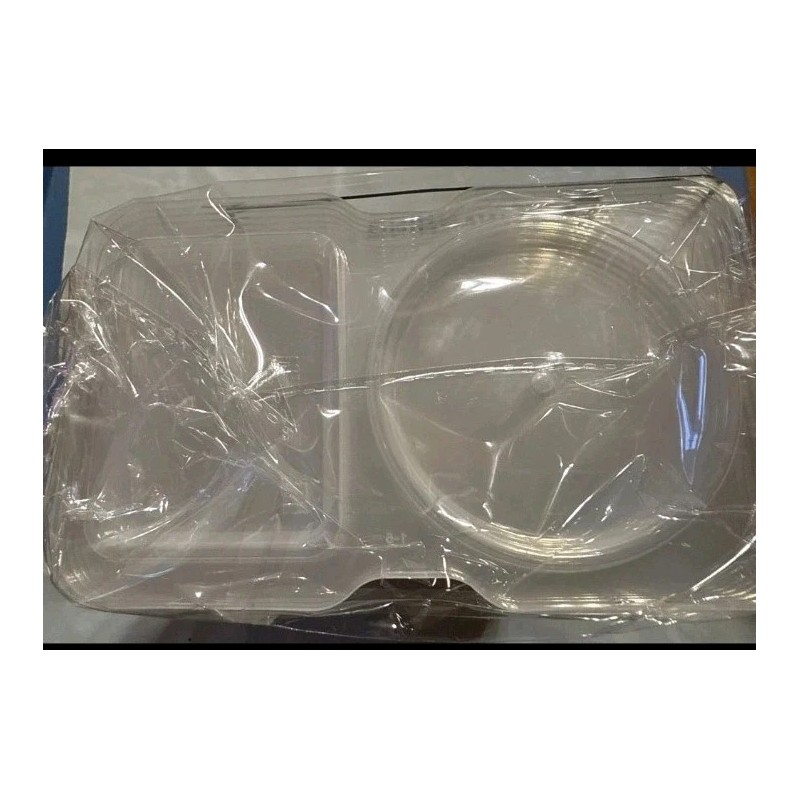 Unbranded 10 Pack Double Compartment Condiment Container with Lids -