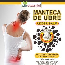 Manteca de Ubre , Udder Balm , Analgesisc Ointment 4 oz