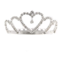Fairy Princess Bridal/Wedding/Prom/Party Silver Tone Crystal Mini Hair Comb Tiara - 65mm