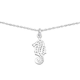 Laimons Girls' Children's Necklace Children's Jewellery Seahorse Shiny Sterling Silver 925, Silver