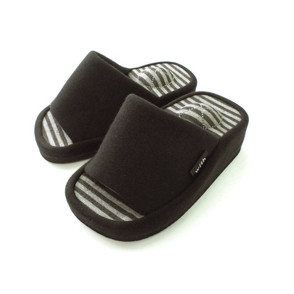 Okumura with Slipper to Fit Your Feet, Beautiful Legs Diet Slippers that Fit Your Feet (Black)