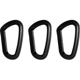 YKK Carabiner Small Mini Compact Key Holder, Plastic, Lightweight, Rust Resistant, Made in Japan, BBC BBC (BCB), Set of 3 in the Same Color (Black)