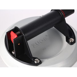 ZUOS 8" Glass Suction Cup Heavy Duty Hand-held Glass Lifter, Industrial Vacuum Lifter with handle for Granite Lifting &Window Replacement, 400 lbs Load Capacity/Carring Case（Gray suction cup）