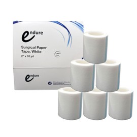 Endure Altape, Hypoallergenic Medical Paper Tape, Strong Adhesive Breathable, Pack of 6, White Paper Medical Tape (2 Inches Width x 10 Yards Length)