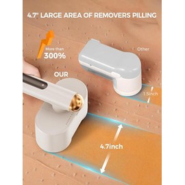 Portable Rechargeable Dual-Head High-Speed Lint Remover With Cleaning Brush Effective Fabric Shaver For Clothes, Furniture, And Carpets