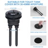 Black Toilet Flush Button Replacement Dual Toilet Flush Button Round