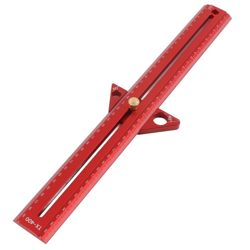 Woodworking T Track Ruler Multifunctional Aluminum Alloy Portable Wood Measuring
