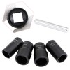 HSEAMALL 1/2" Drive Rotary Socket Set Damaged Screw Removers Handle