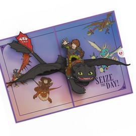 Lovepop Birthday Pop-Up Card for Her and Him - 3D Greeting Cards for Boys, Girls, Men, Women - How to Train Your Dragon Heroic Heights - 5" x 7" Card - Blank Notecard and Envelope Included