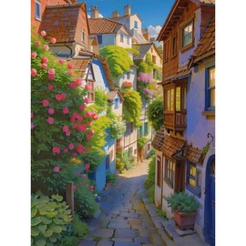 Giahism Paint by Numbers Adults, City Painting by Numbers Adults, Painting by Numbers Beginners, DIY Landscape Oil Painting for Home Decor 30 x 40 cm (12 x 16 inches)
