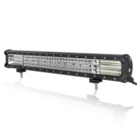 SKYWORLD 23" 570W Off-Road LED Light Bar 12V/24V - 9D Spot/Flood Combo, IP67 Waterproof with Wiring Harness & License Plate Bracket - High-Output Lighting for Trucks/ATV/4x4/SUV/Boats