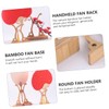 KONTONTY Round Fan Stand Traditional Chinese Style Fan Rack Easy