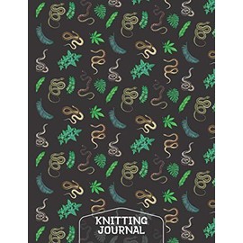 Snakes Knitting Journal: Snake Gifts: Knit Project Journal Notebook Design Planner: Half Graph Paper, Half Lined Paper Paperback: 8.5" x 11"