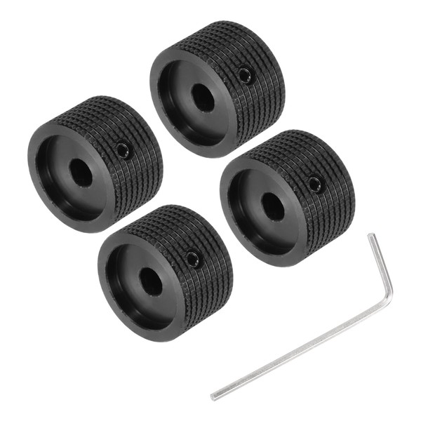 QUARKZMAN 4pcs Guitar Knobs Metal, Volume Tone Control Dome Knobs,