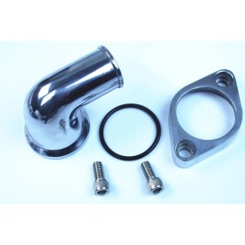 espeedpro21 SBC BBC CHEVY 90° SWIVEL POLISHED WATER NECK THERMOSTAT HOUSING 327 350 396 454