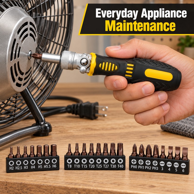 72-Tooth Dual-Way Ratcheting Screwdriver Set – Magnetic Multi-Function Hand Repair