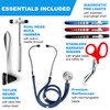 Primacare KB-9397-BL Stethoscope Case, Supplies Included, Blue with Multiple Compartments,