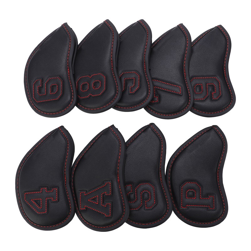 9Pcs/Set Golf Iron Head Covers Waterproof Sunscreen Golf Iron Covers