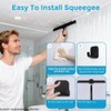 Black Telescopic Shower Squeegee for Glass Doors, Tile Shower Walls.