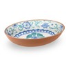 Tarhong PAN5132TMSTF Rio Turquoise Floral Oval Server Bowl, 13.0 inches