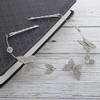 LUX ACCESSORIES Silvertone Crystal Rhinestone Butterfly Hair Vine with Bobby