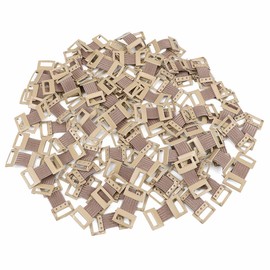 UPIQNG 100Pcs Elastic Bandage Clips Replacement Aluminium Clasps Stretch Wrap Metal Bandage Clips for Various Types Bandages,Brown