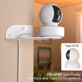 Zwolf Exterior Corner Wall Mount for Kasa Indoor Pan/Tilt Security Camera (Camera not Included) 270-degree Coverage for Monitoring Both Sides of Your House, Reducing Blind Spots. (White, Pack of 2)