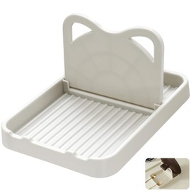 Pot Lid Organiser Drawer 18.5 x 14 x 2.5 cm - Pot Lid Holder Kitchen Made of PP, Heat Resistant, White Lid Holder for Lid, Spatula & Spoon, Space Saving Kitchen Organiser for Cupboard, Drawer