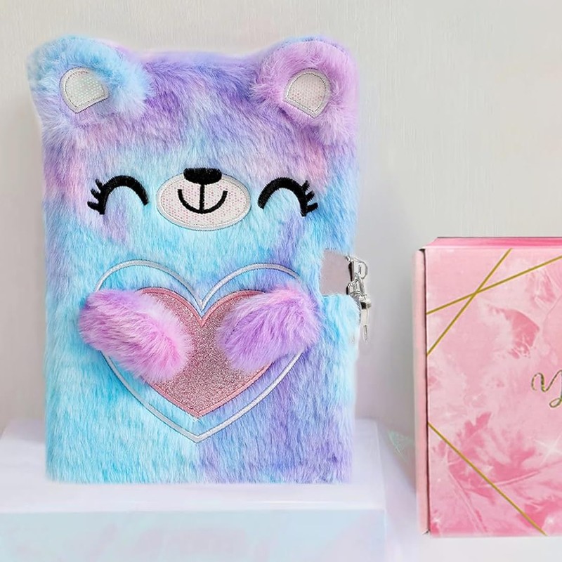 Bangbobi Plush Diary Girls with Lock - A5, 80 Pages,