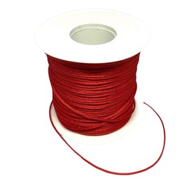 1.0 mm Polyester Cord Beading Thread for DIY, Multi Colors Options Macrame Friendship Necklace, Bracelet Jewelry Making String, Craft Making Accessories (Red, 1.0 mm)