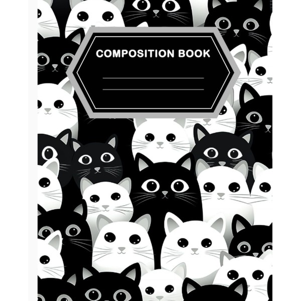 Black and White Cats Notebook