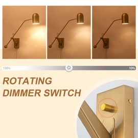 Ahaloye Swing Arms Wall Lamp Plug in Wall Lamp